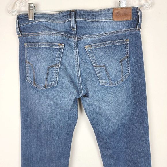Fossil Vintage Indigo Blue Stretch Low Rise Boot Cut Jeans Women's Size 28 - Picture 7 of 12